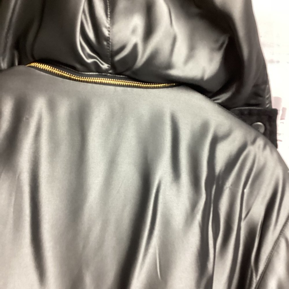 Escada Margaretha Ley Grey Metallic Hooded Cashmere Lined Coat M - Picture 5 of 14